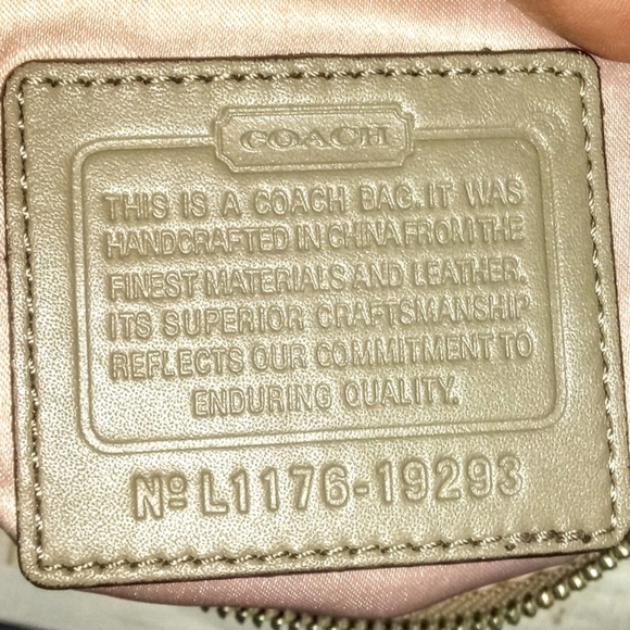 😍 Coach Taupe Gray Leather Kristin Satchel Crossbody Shoulder Bag - Picture 11 of 11